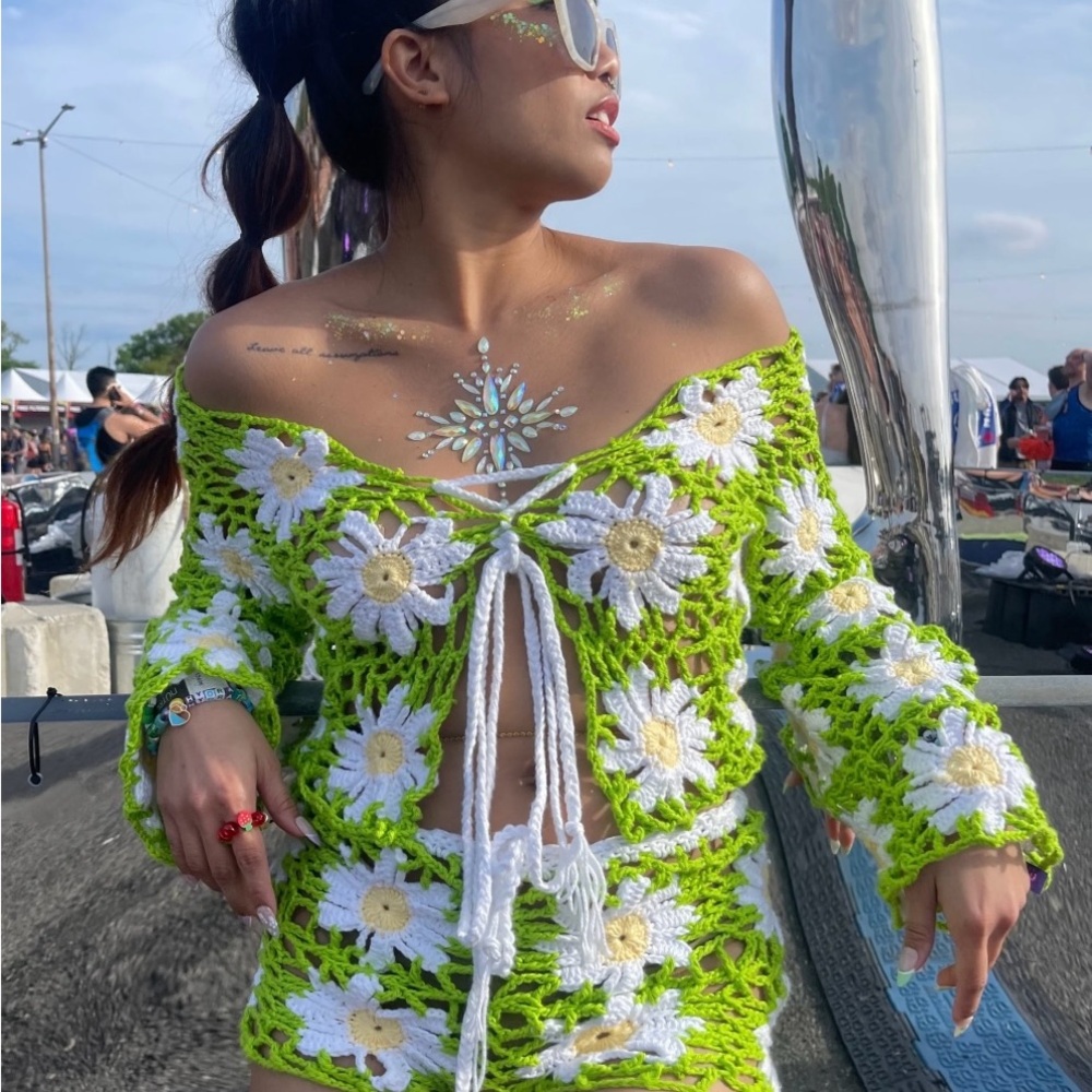 Crochet Daisy two piece set